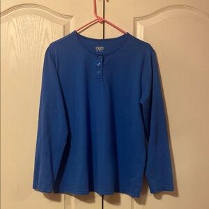American Sweetheart Blue Henley Top